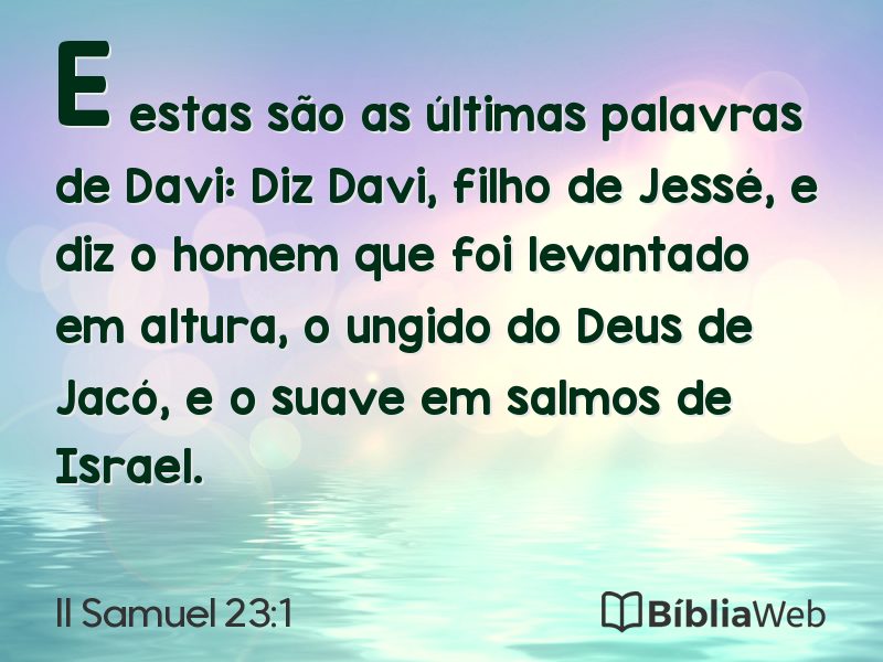 II Samuel 23:1 em imagem para compartilhar
