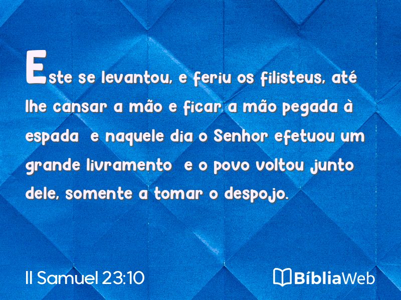 II Samuel 23:10 em imagem para compartilhar