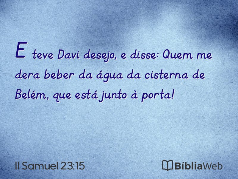 II Samuel 23:15 em imagem para compartilhar