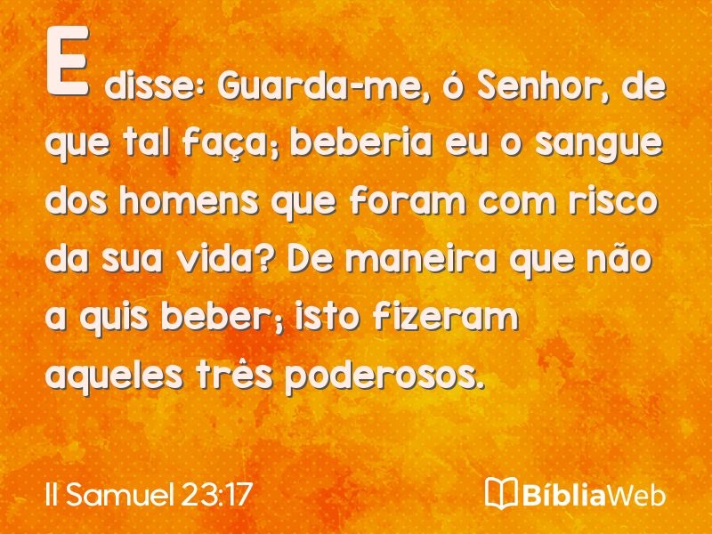 II Samuel 23:17 em imagem para compartilhar