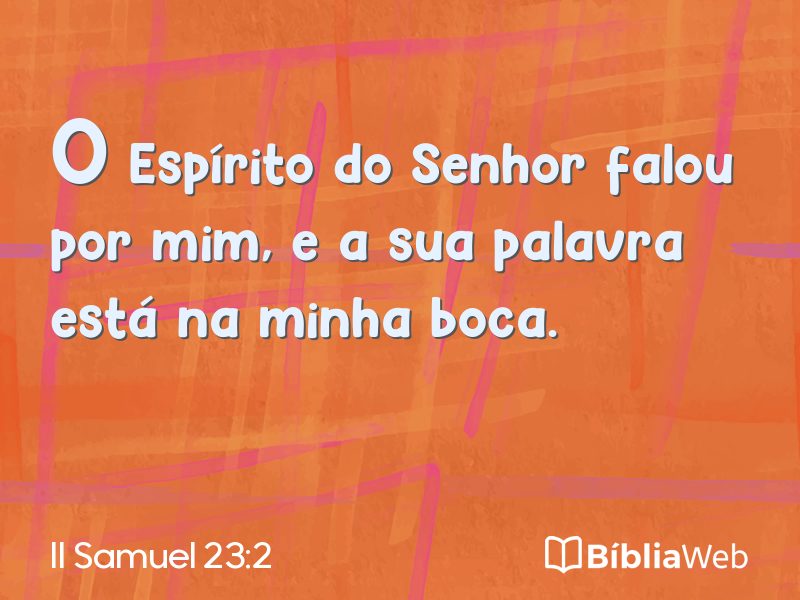 II Samuel 23:2 em imagem para compartilhar