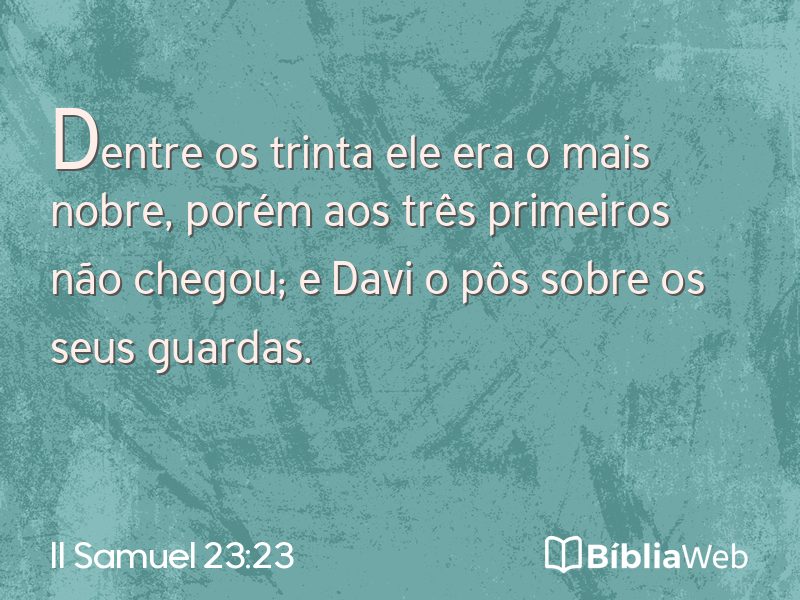 II Samuel 23:23 em imagem para compartilhar