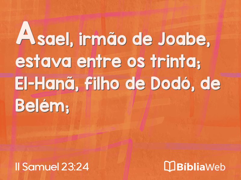 II Samuel 23:24 em imagem para compartilhar
