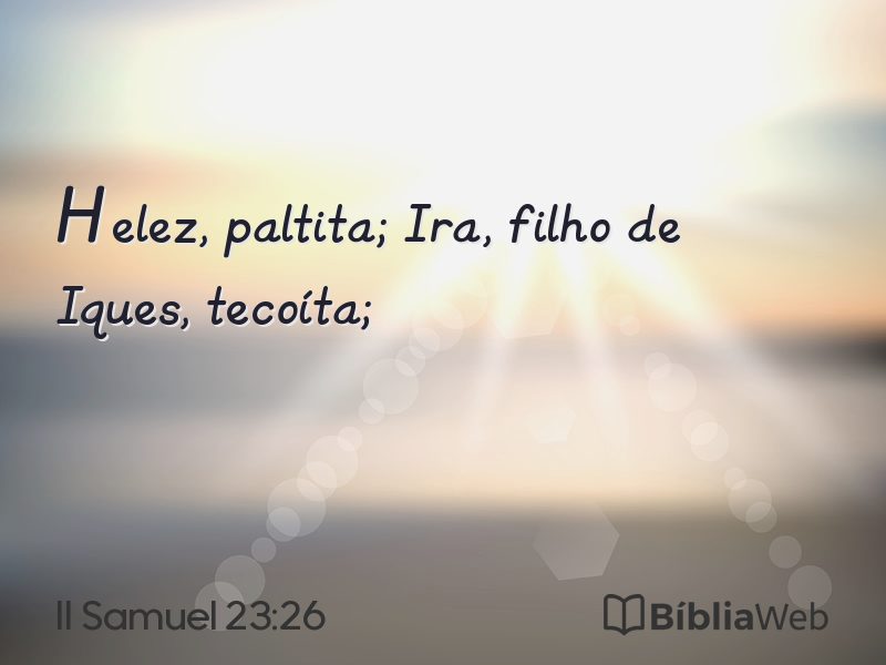 II Samuel 23:26 em imagem para compartilhar