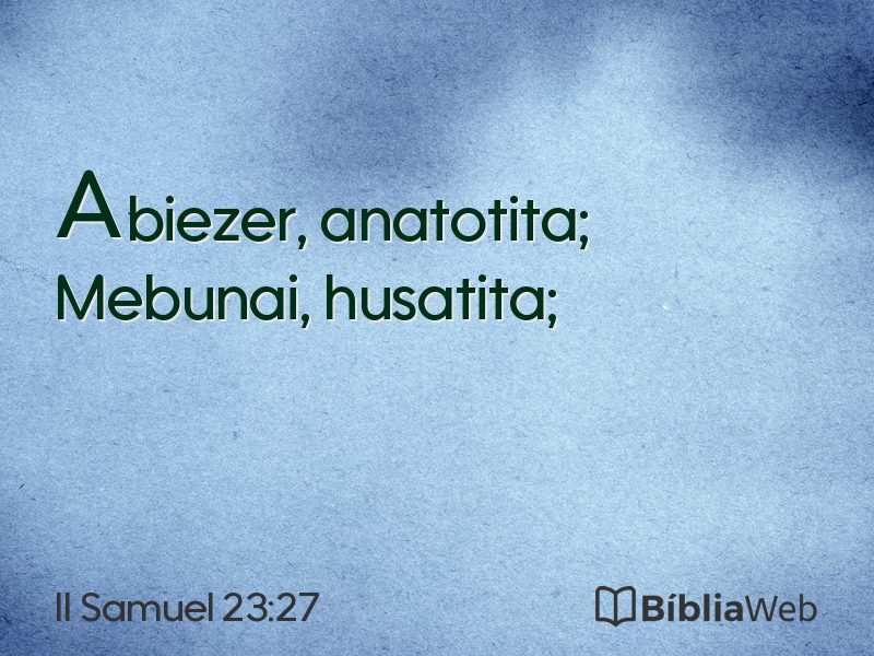 II Samuel 23:27 em imagem para compartilhar