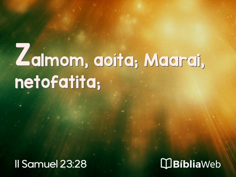 II Samuel 23:28 em imagem para compartilhar