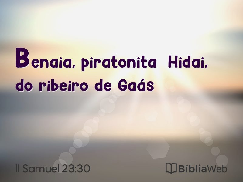 II Samuel 23:30 em imagem para compartilhar
