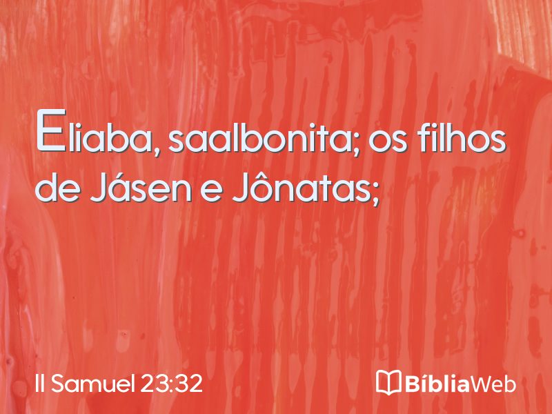 II Samuel 23:32 em imagem para compartilhar