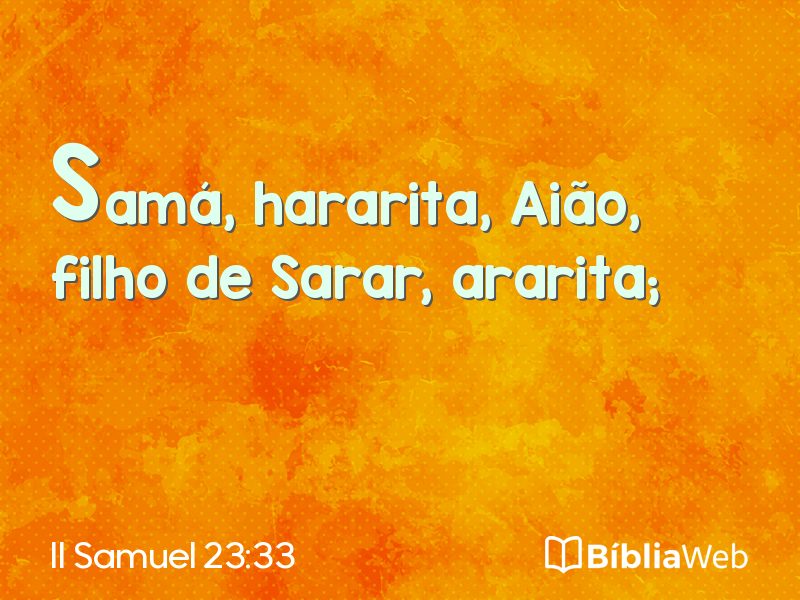 II Samuel 23:33 em imagem para compartilhar
