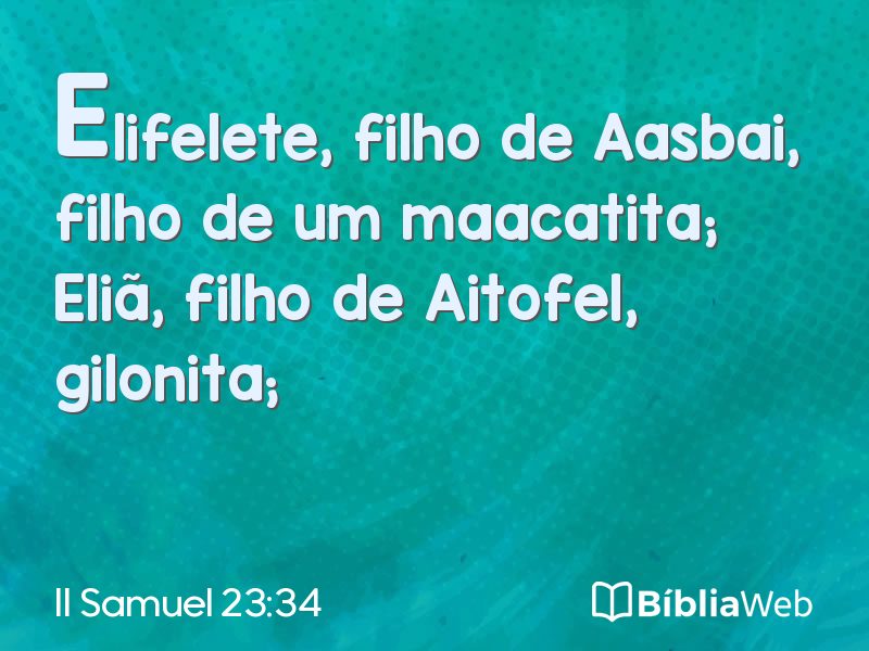 II Samuel 23:34 em imagem para compartilhar
