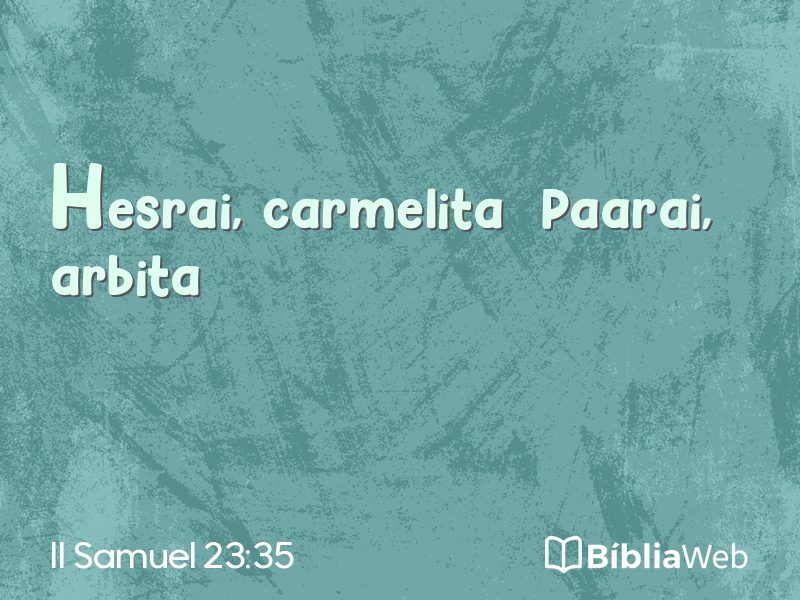 II Samuel 23:35 em imagem para compartilhar