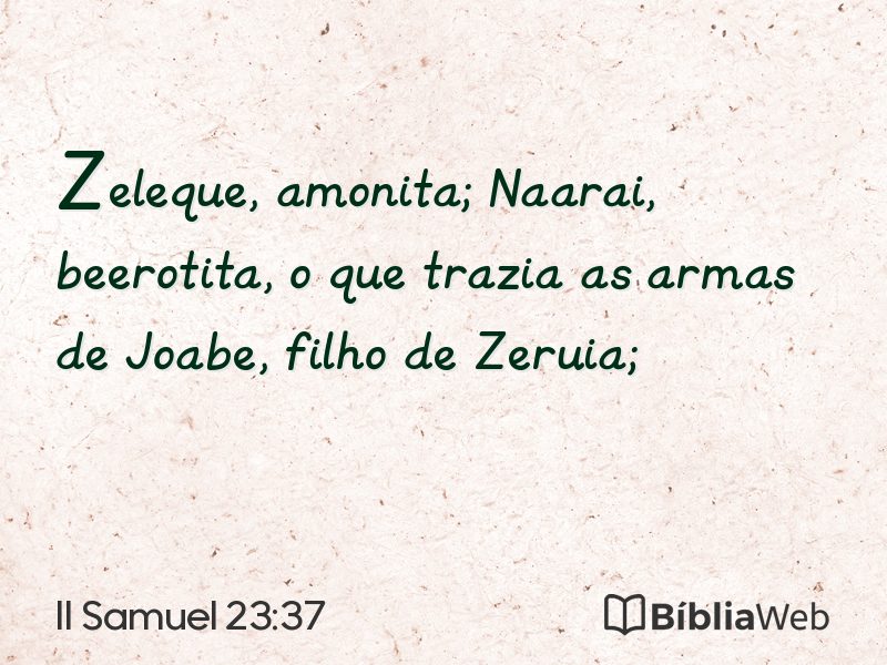 II Samuel 23:37 em imagem para compartilhar