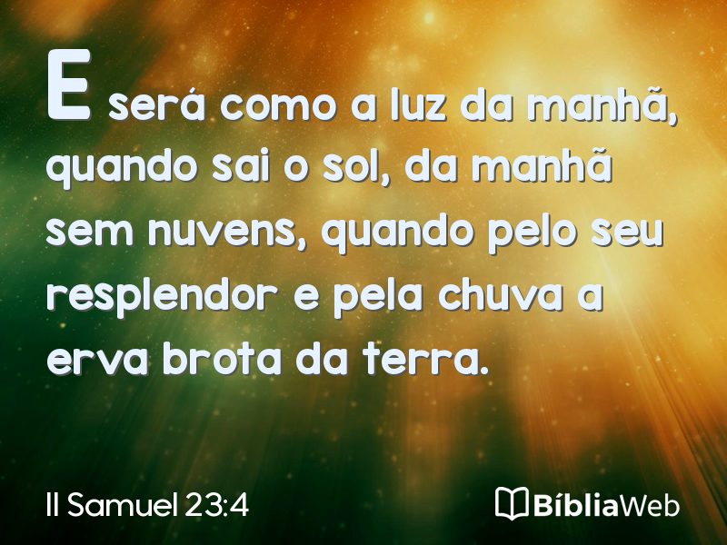 II Samuel 23:4 em imagem para compartilhar
