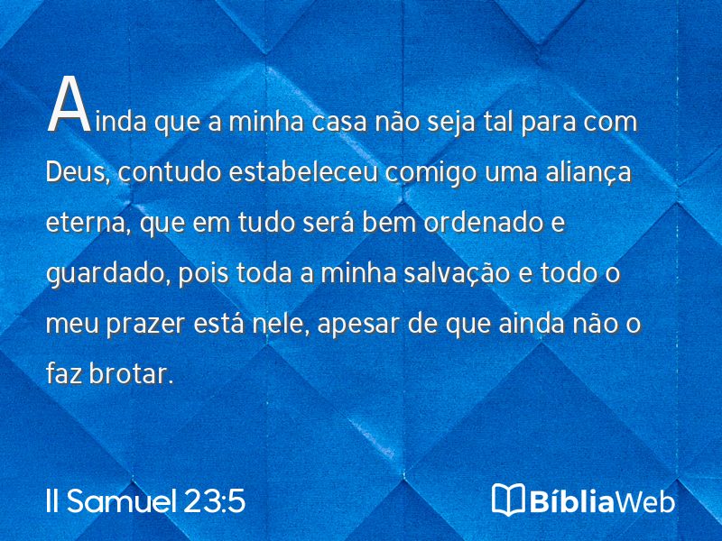 II Samuel 23:5 em imagem para compartilhar