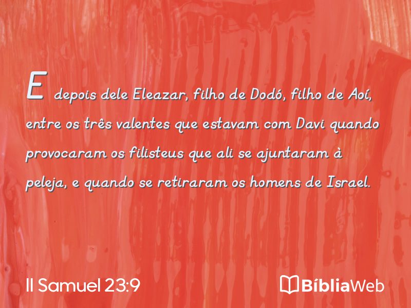 II Samuel 23:9 em imagem para compartilhar