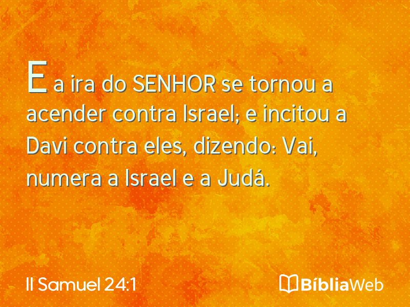 II Samuel 24:1 em imagem para compartilhar