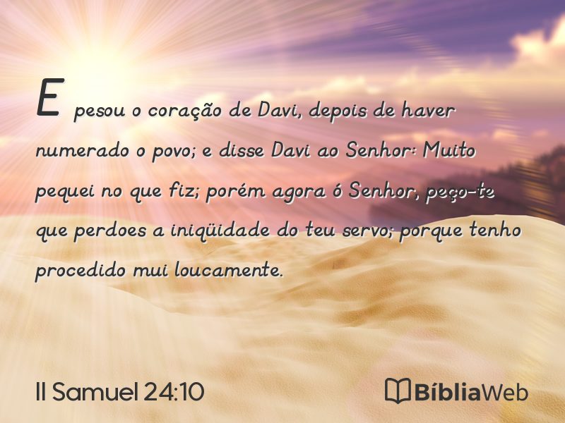 II Samuel 24:10 em imagem para compartilhar