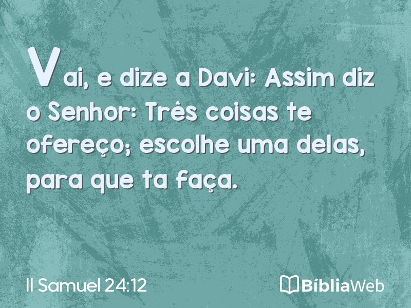 II Samuel 24:12 em imagem para compartilhar