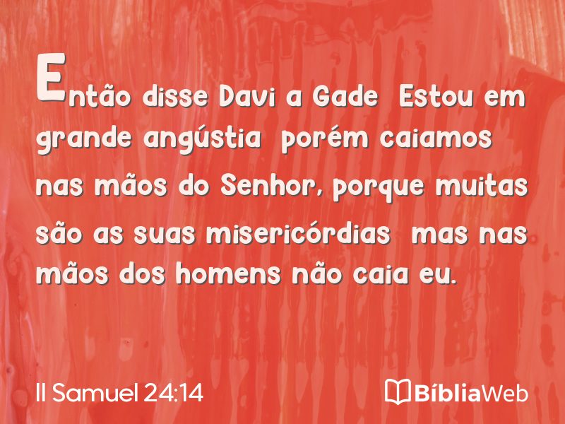 II Samuel 24:14 em imagem para compartilhar