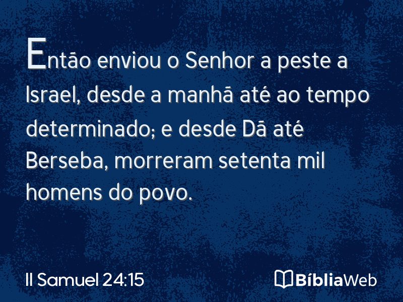 II Samuel 24:15 em imagem para compartilhar