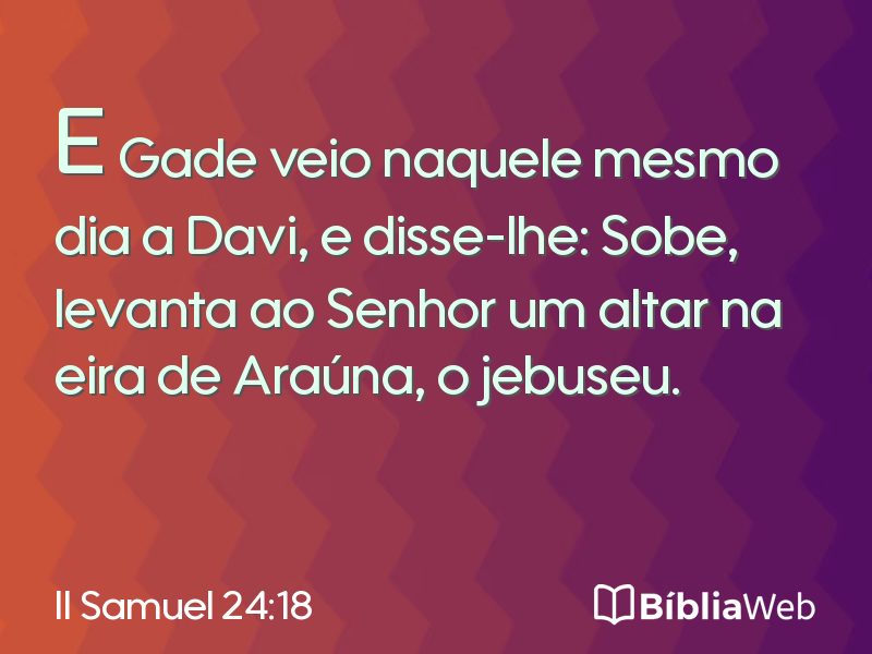 II Samuel 24:18 em imagem para compartilhar