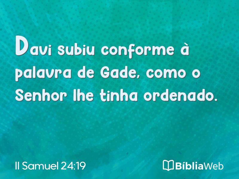 II Samuel 24:19 em imagem para compartilhar