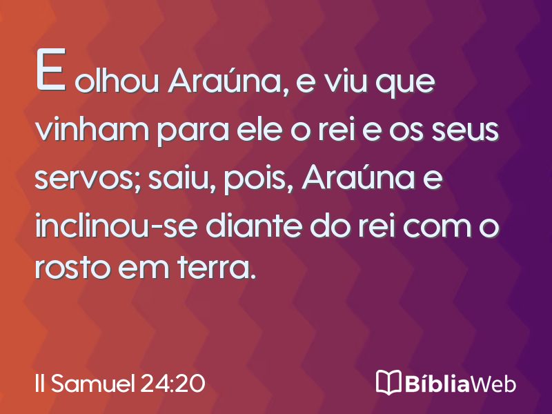 II Samuel 24:20 em imagem para compartilhar