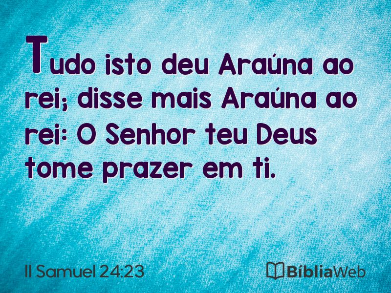 II Samuel 24:23 em imagem para compartilhar