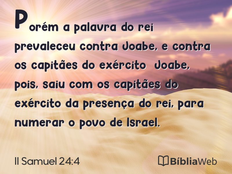 II Samuel 24:4 em imagem para compartilhar