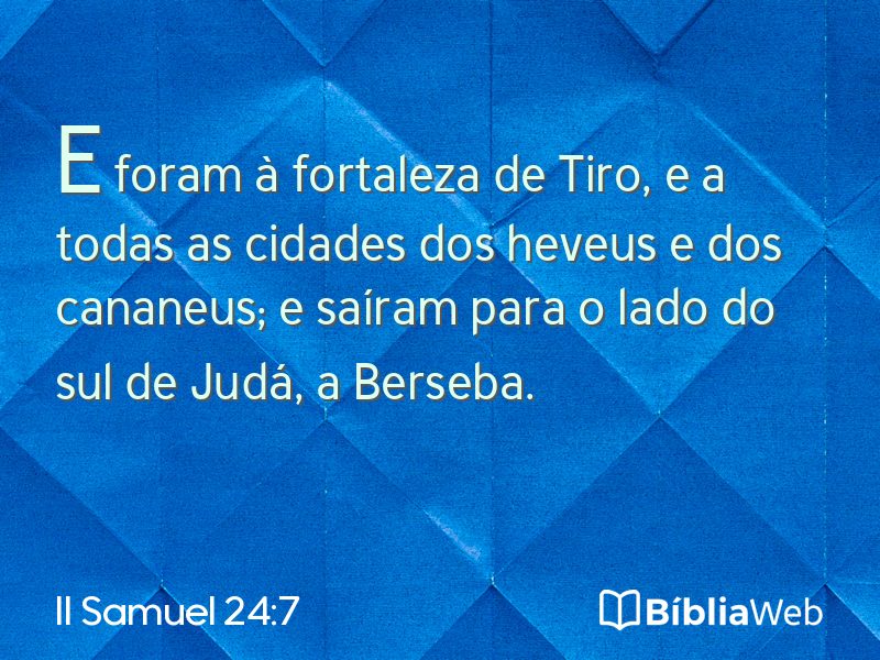 II Samuel 24:7 em imagem para compartilhar