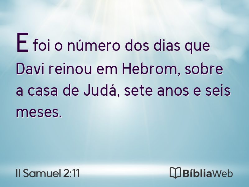 II Samuel 2:11 em imagem para compartilhar