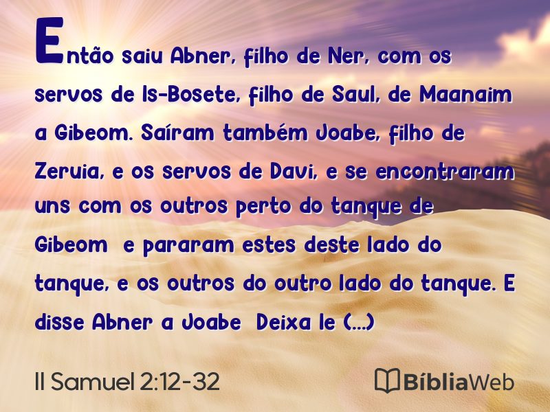 II Samuel 2:12-32 em imagem para compartilhar