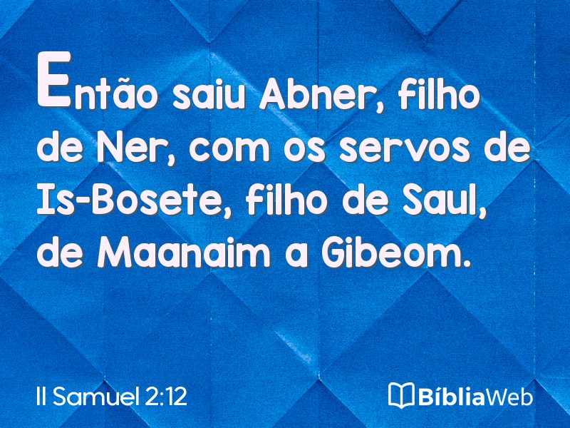 II Samuel 2:12 em imagem para compartilhar