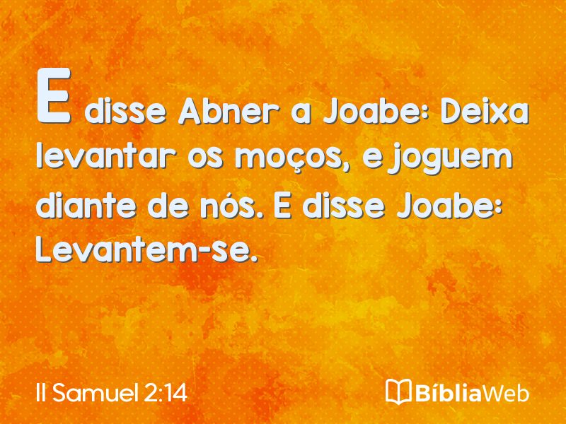 II Samuel 2:14 em imagem para compartilhar