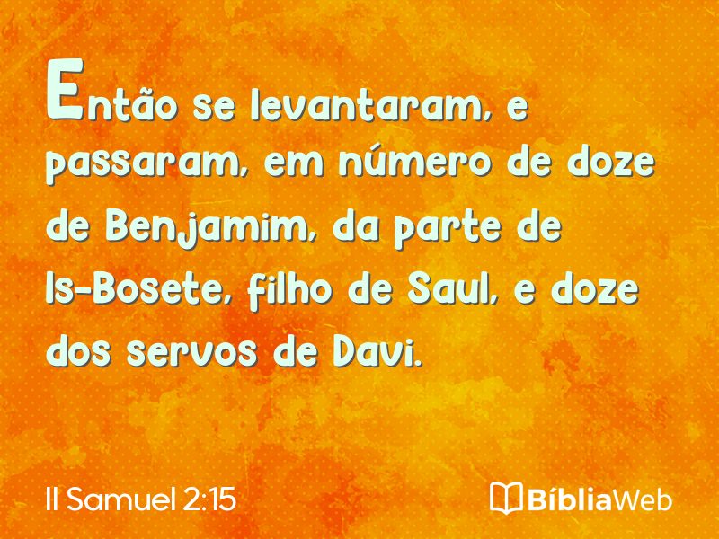 II Samuel 2:15 em imagem para compartilhar
