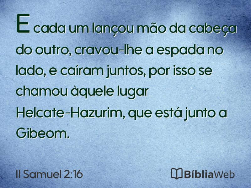 II Samuel 2:16 em imagem para compartilhar
