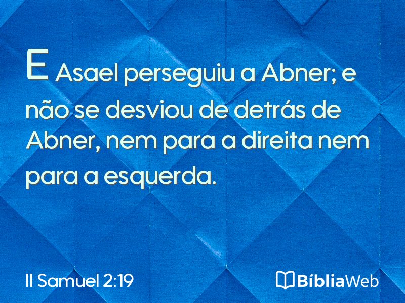 II Samuel 2:19 em imagem para compartilhar