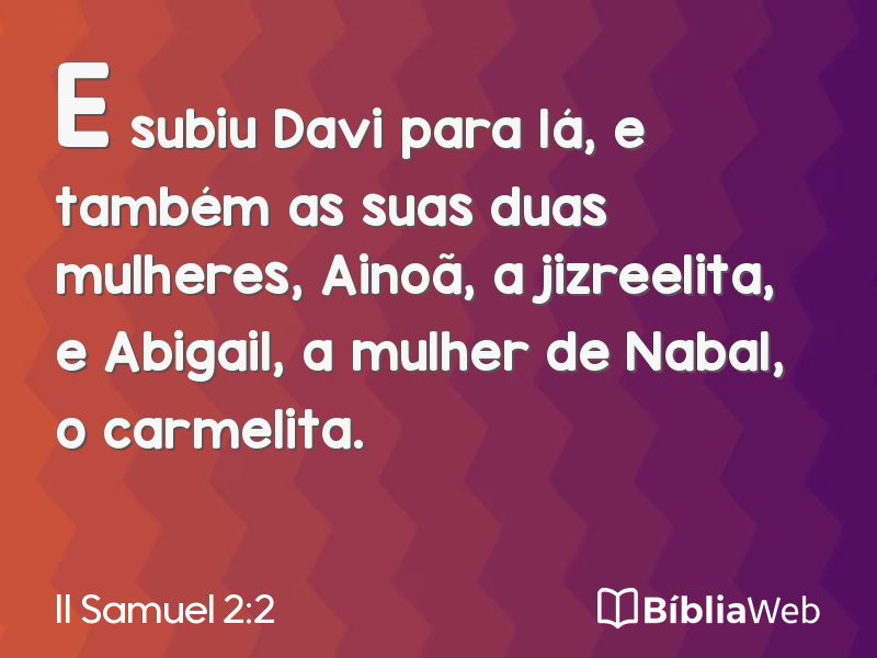 II Samuel 2:2 em imagem para compartilhar