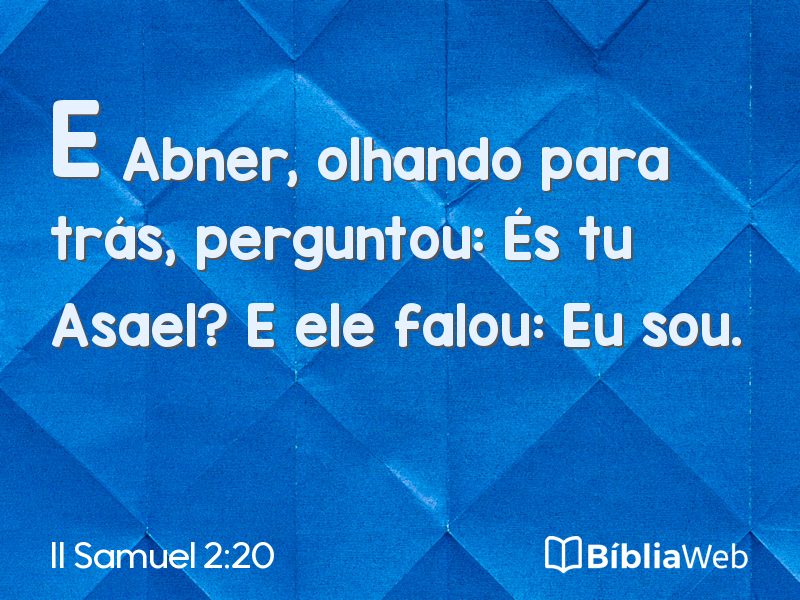 II Samuel 2:20 em imagem para compartilhar