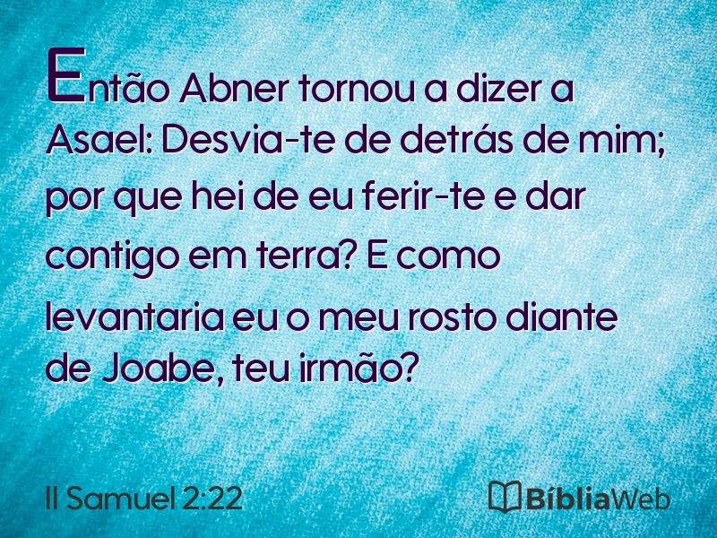 II Samuel 2:22 em imagem para compartilhar
