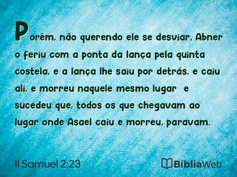 II Samuel 2:23 em imagem para compartilhar