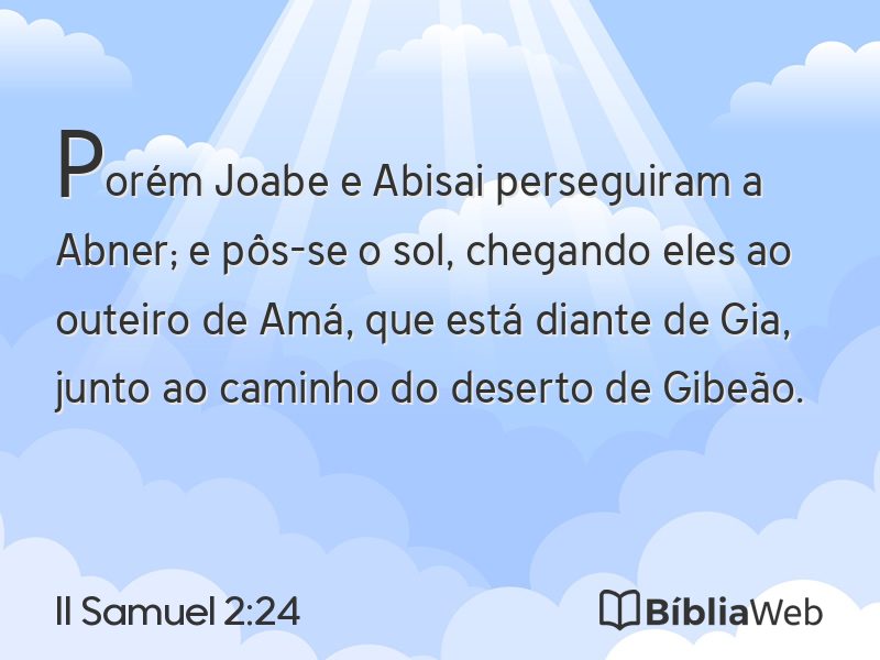 II Samuel 2:24 em imagem para compartilhar
