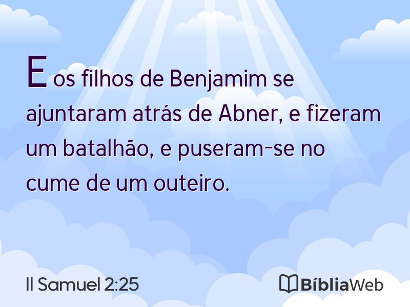 II Samuel 2:25 em imagem para compartilhar