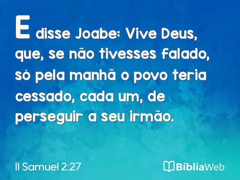 II Samuel 2:27 em imagem para compartilhar