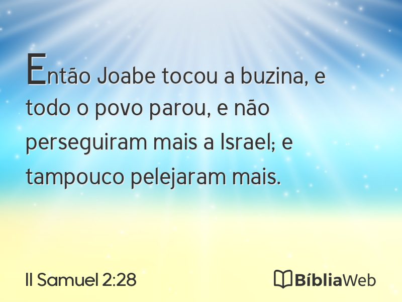 II Samuel 2:28 em imagem para compartilhar