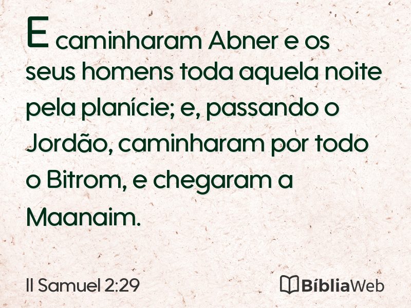 II Samuel 2:29 em imagem para compartilhar