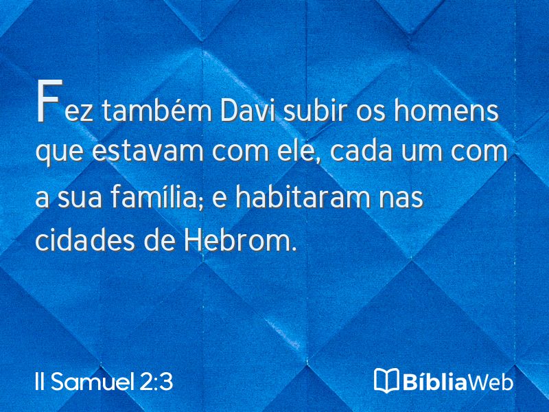 II Samuel 2:3 em imagem para compartilhar