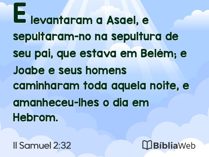 II Samuel 2:32 em imagem para compartilhar