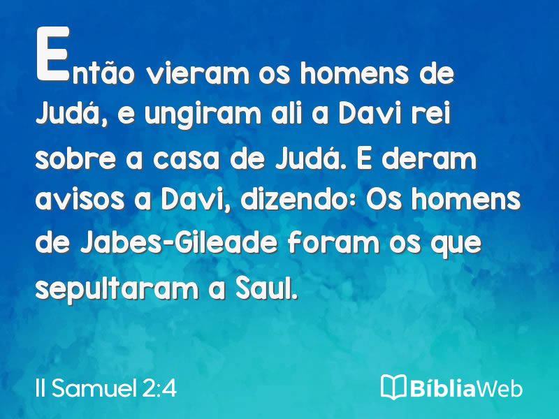 II Samuel 2:4 em imagem para compartilhar