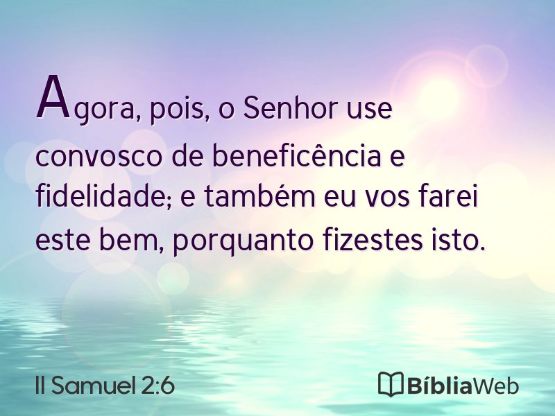 II Samuel 2:6 em imagem para compartilhar